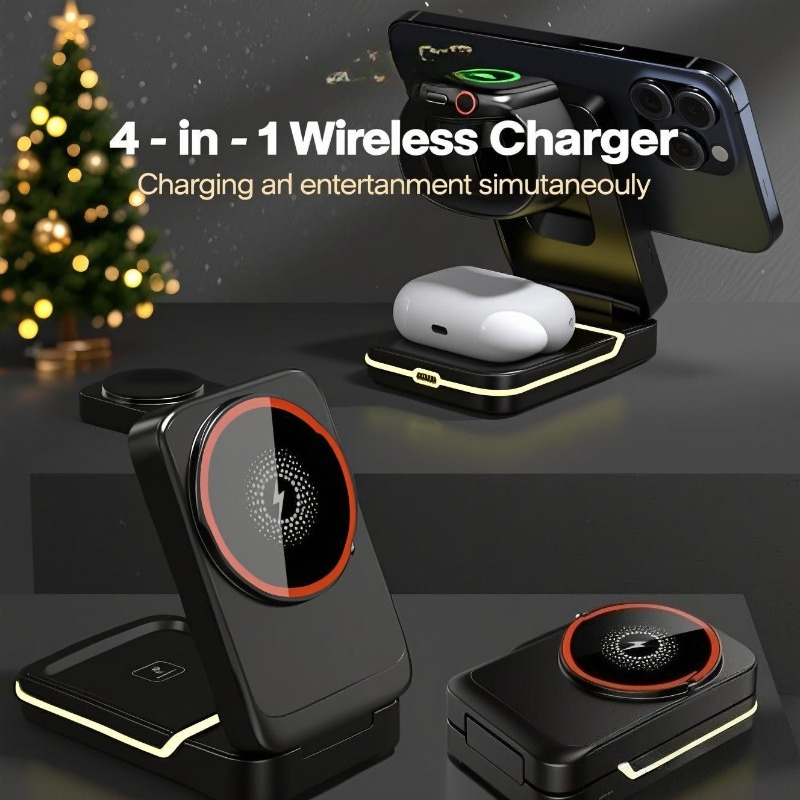 Wireless Charger Watch - Chargeur sans fil rapide pliable magnétique