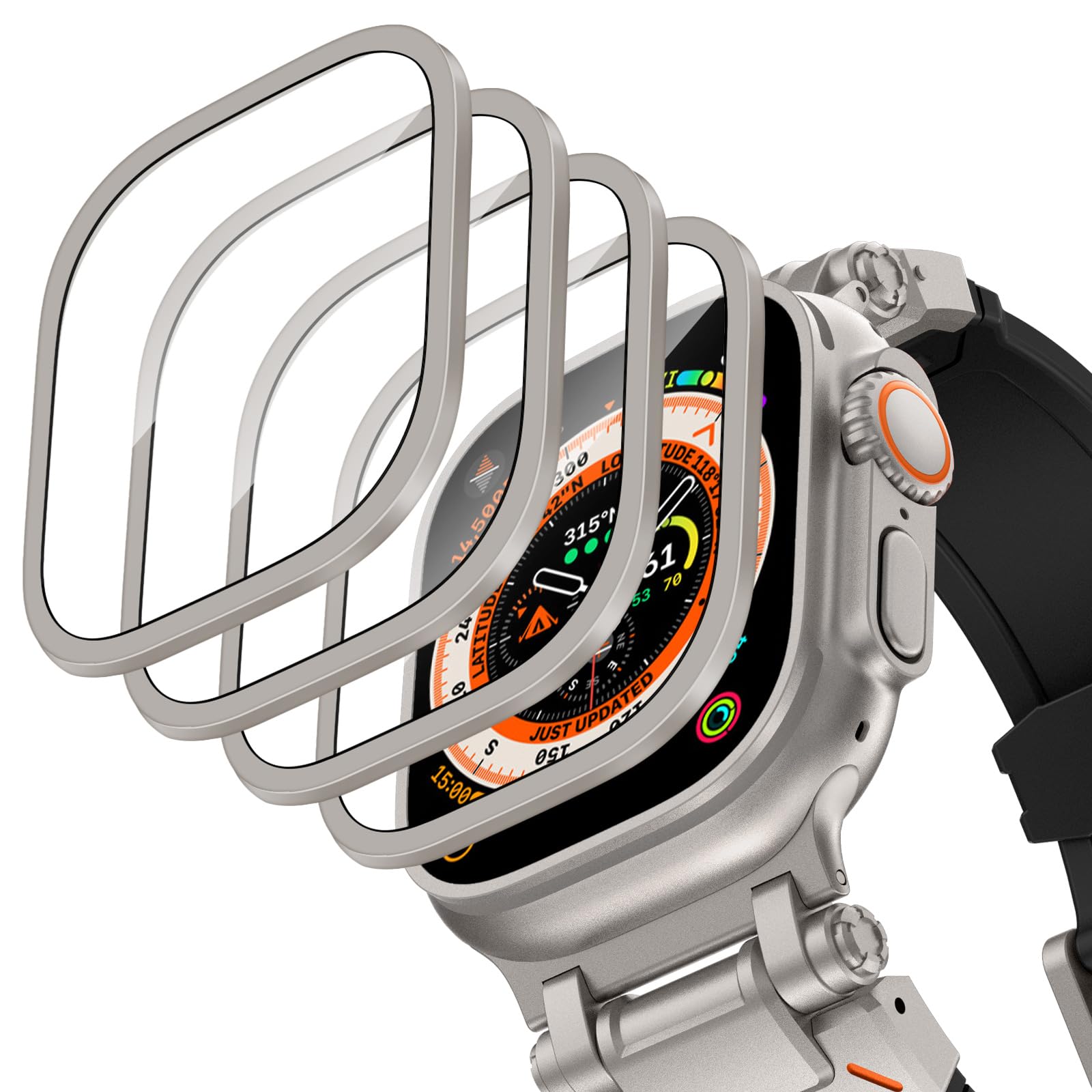 Smartwatch Straps & Accessories - Boîtier en alliage d'aluminium + verre