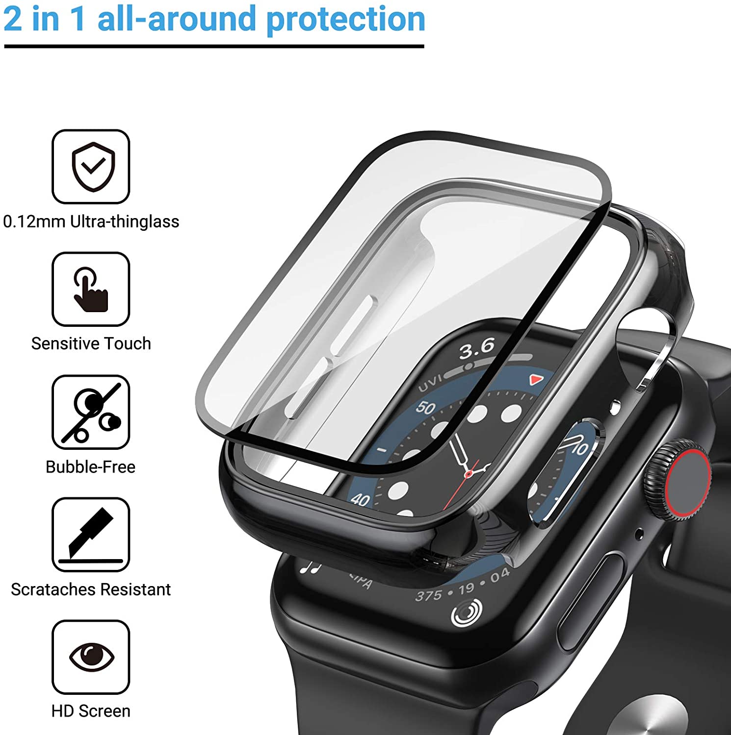 Verre + couvercle pour boîtier - Smartwatch Straps & Accessories avis et prix