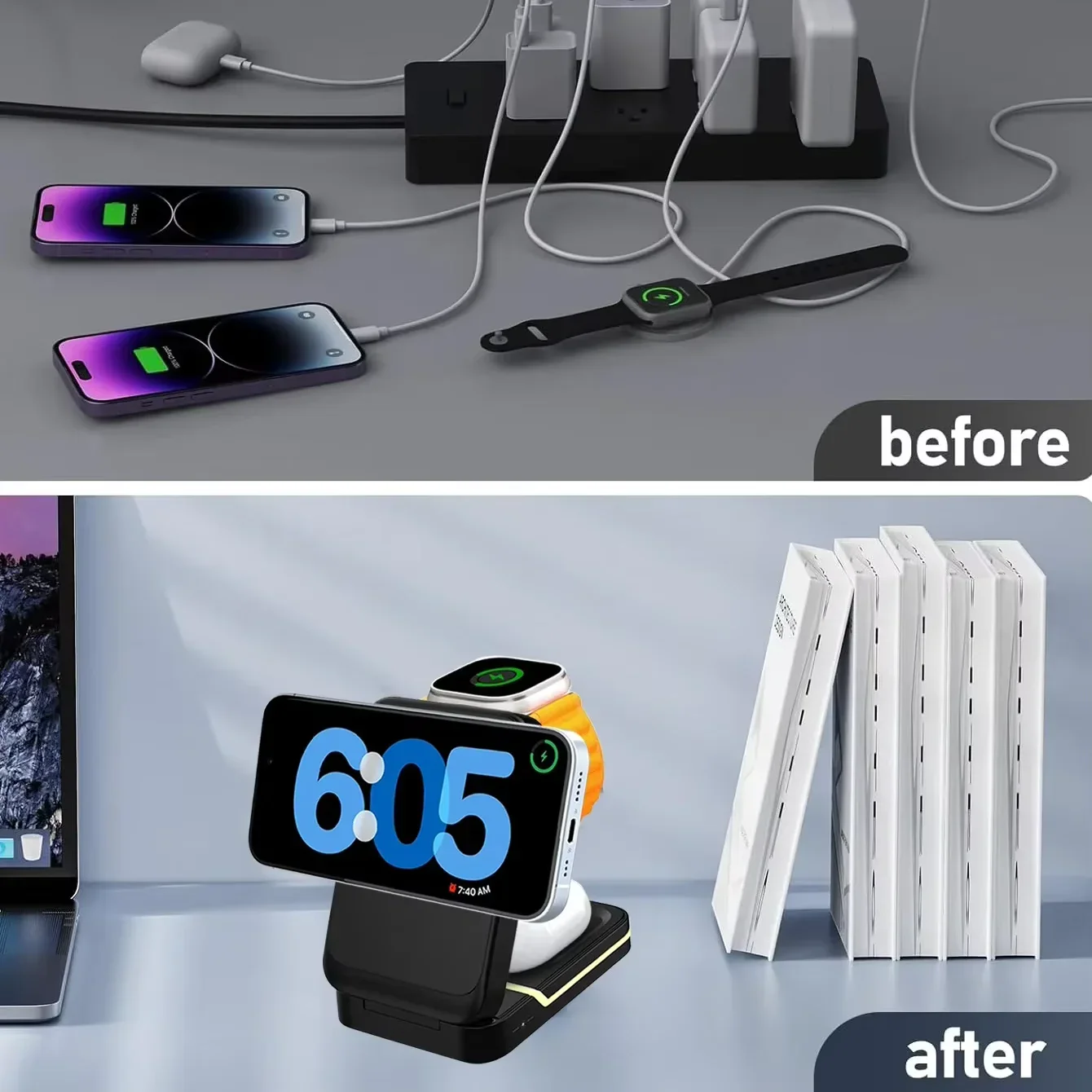 Chargeur sans fil rapide pliab - Wireless Charger Watch avis et prix